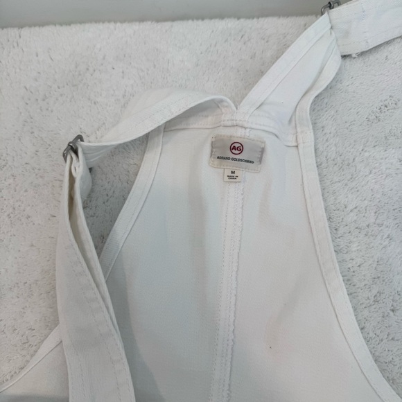 AG Adriano Goldschmied  Jeans White Denim Kaitlin Mini Skirt Overalls Denim M - Picture 5 of 13